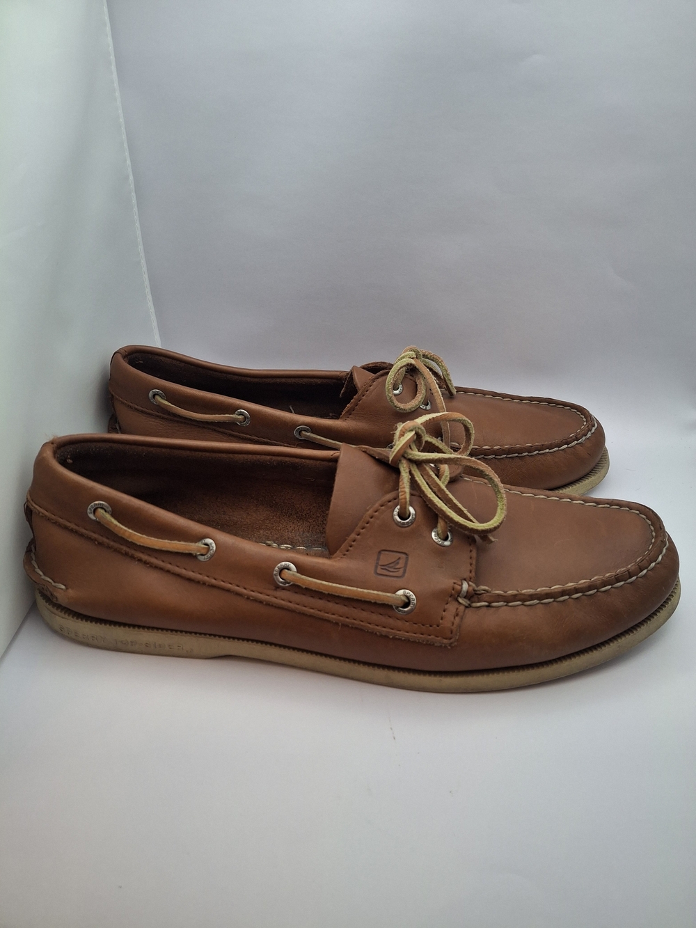 Sperry Tan Brown Leather Classic Boat Shoes